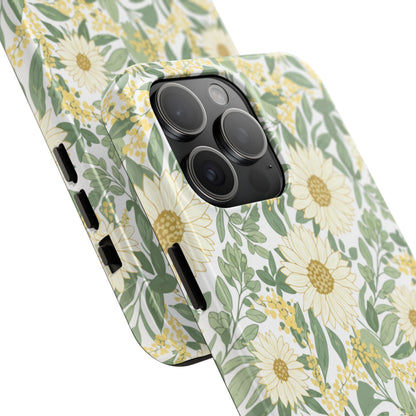 Daisy Meadow Tough Phone Case — Floral Protective Phone Cover