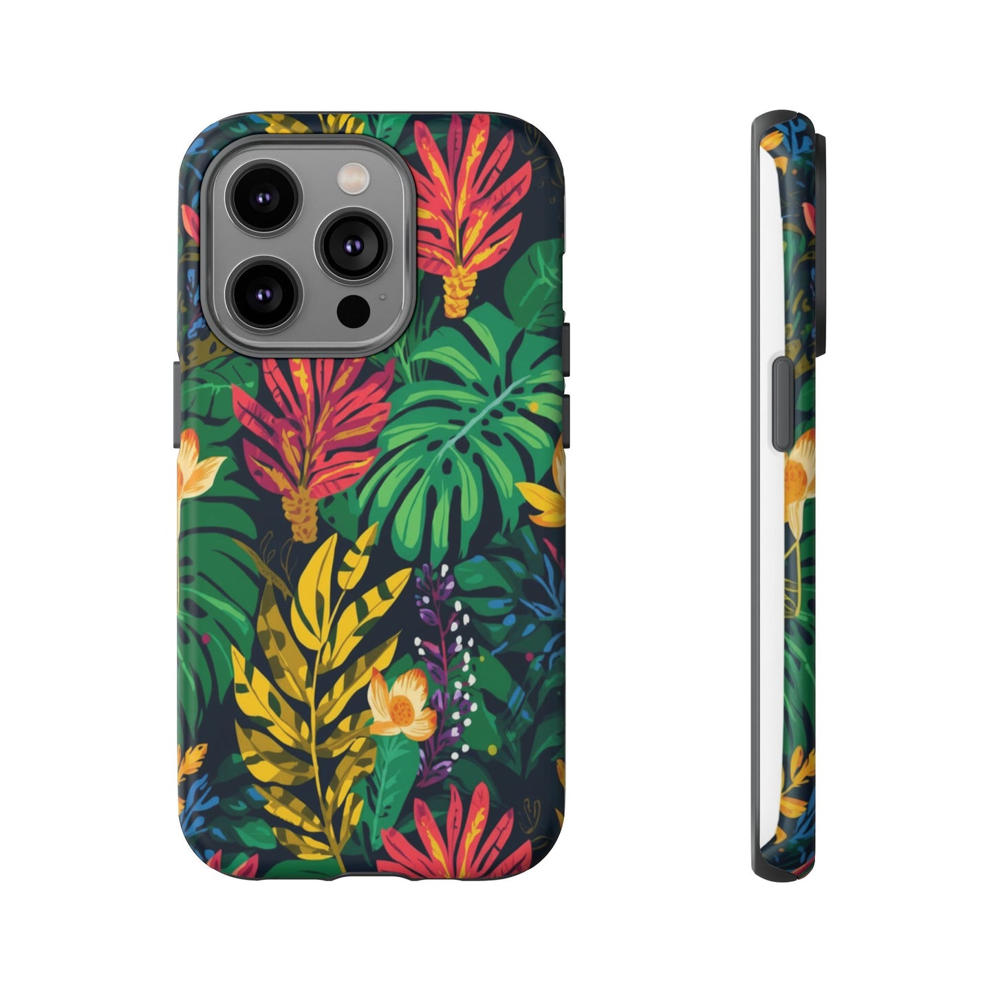 Tropical Floral Phone Case — Vibrant Jungle Leaf Protective Cover