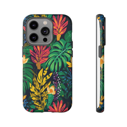 Tropical Floral Phone Case — Vibrant Jungle Leaf Protective Cover