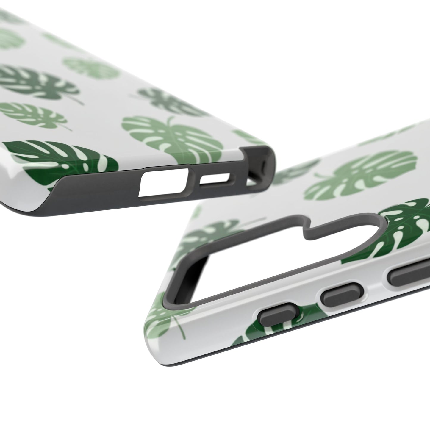 Monstera Leaf Phone Case — Tropical Green Pattern Tough Case