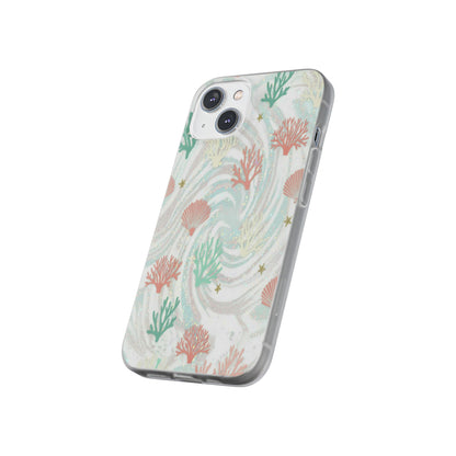Pastel Seashell Phone Case — Coral Reef Wave iPhone Cover