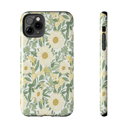 Daisy Meadow Tough Phone Case — Floral Protective Phone Cover