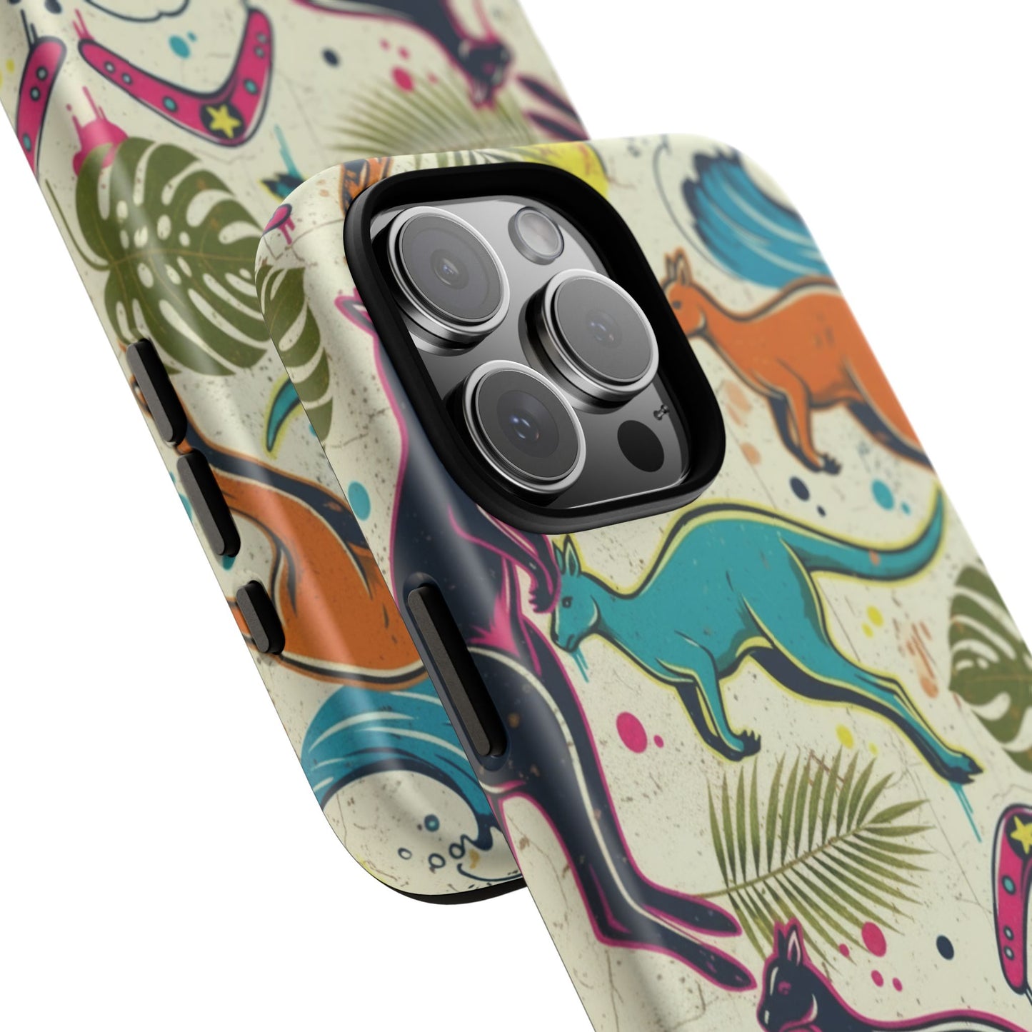Tough Cases — Colorful Surfing Kangaroo Phone Case