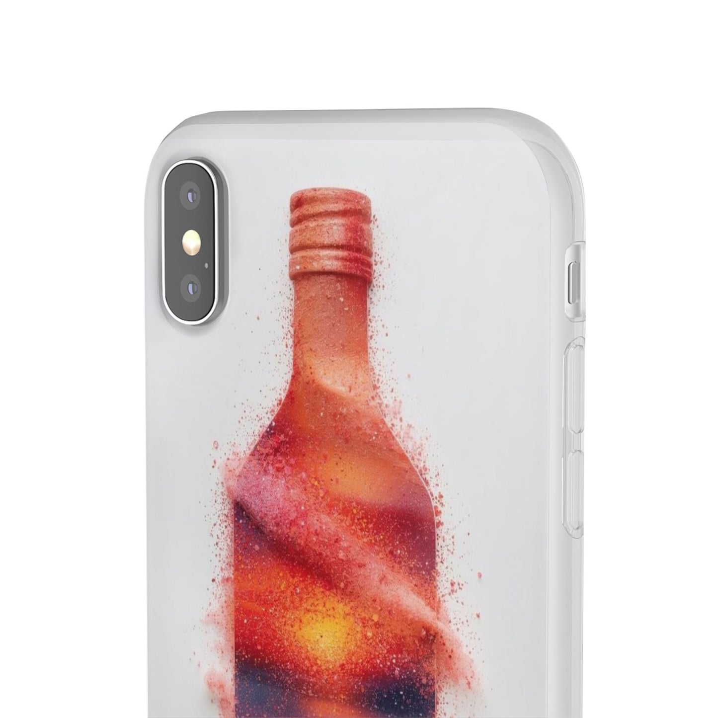 Galaxy Bottle Phone Case — Abstract Cosmic Beverage Design Flexible Case