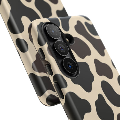Cow Print Phone Case — Black & Cream Protective  Case