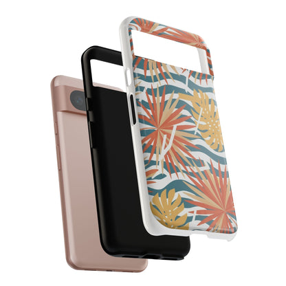 Tropical Palm Tough Phone Case – Retro Wave Floral Protective Cover