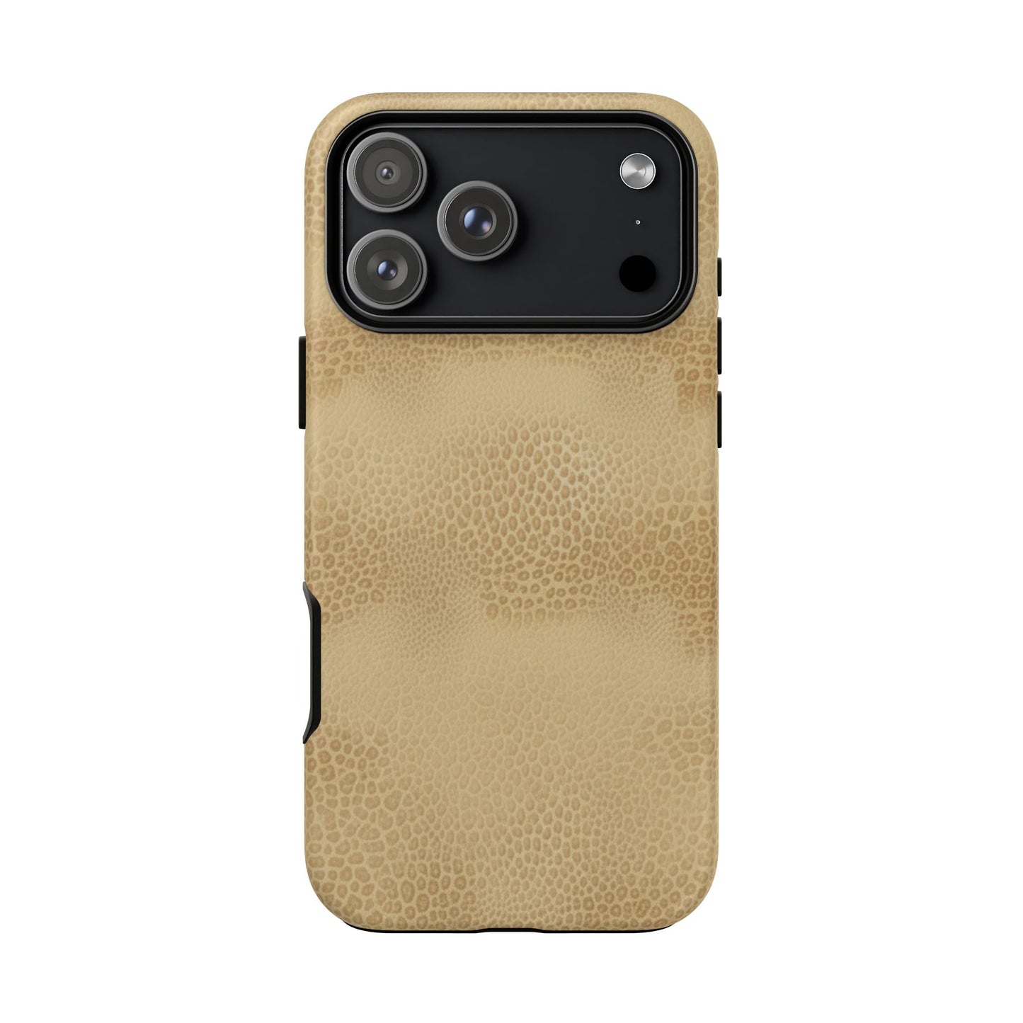 Tan Distressed Leather Texture Phone Case — Rugged Protective iPhone Cover