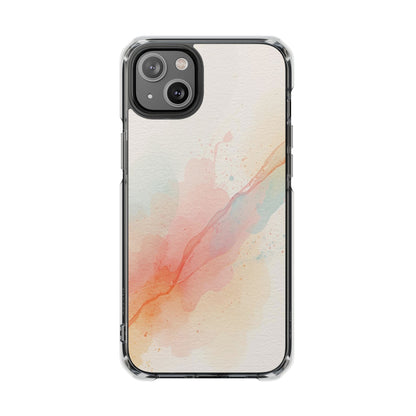 Clear Magnetic Impact Phone Case — Pastel Watercolor Splash