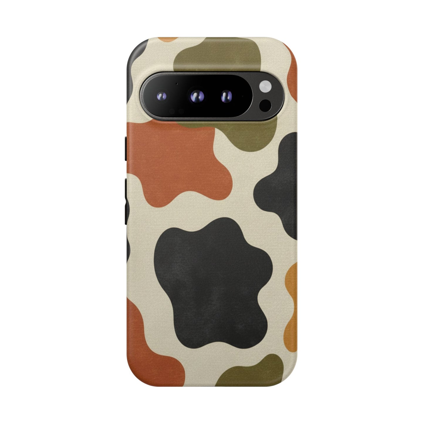 Retro Abstract Camouflage Phone Case — Earth Tone Tough Case