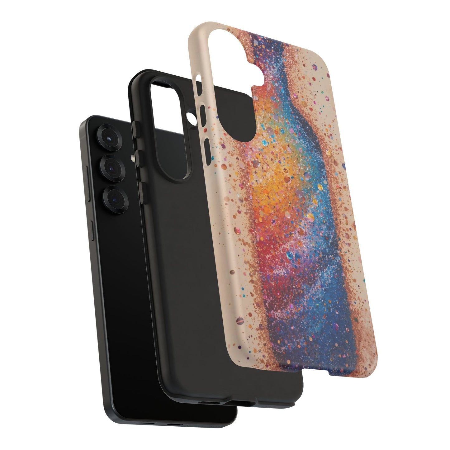 Galaxy Bottle Tough Phone Case — Colorful Nebula Splash iPhone Cover