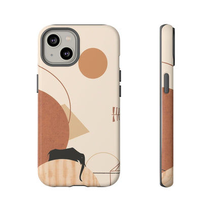 Abstract Earth Tones Phone Case — Minimal Geometric Design