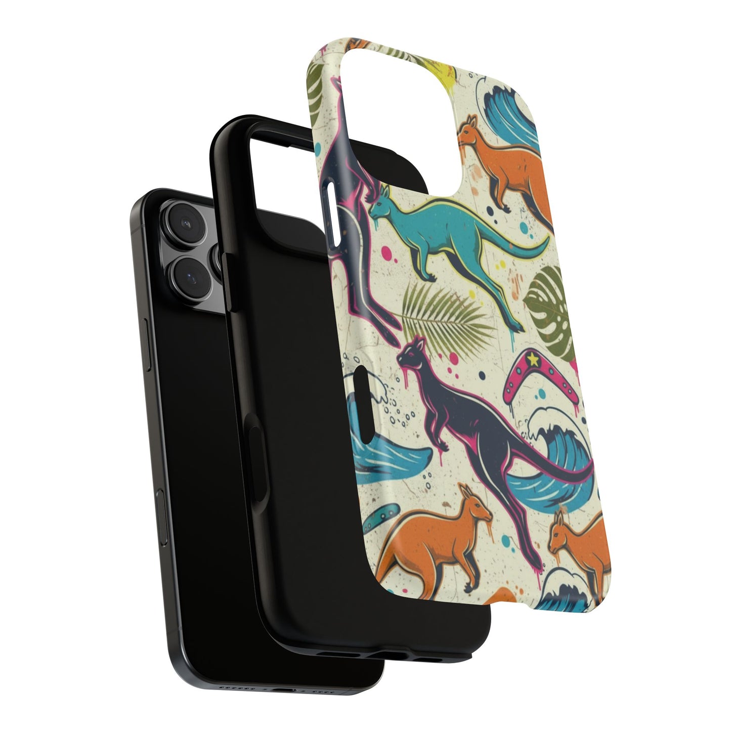 Tough Cases — Colorful Surfing Kangaroo Phone Case