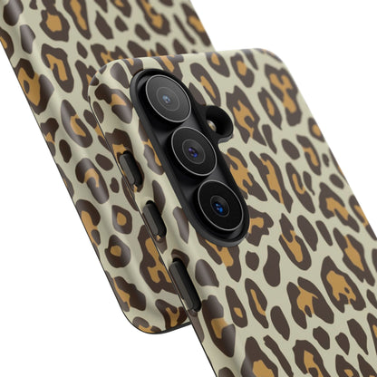 Leopard Print Tough Phone Case — Durable Protective Animal Print Case