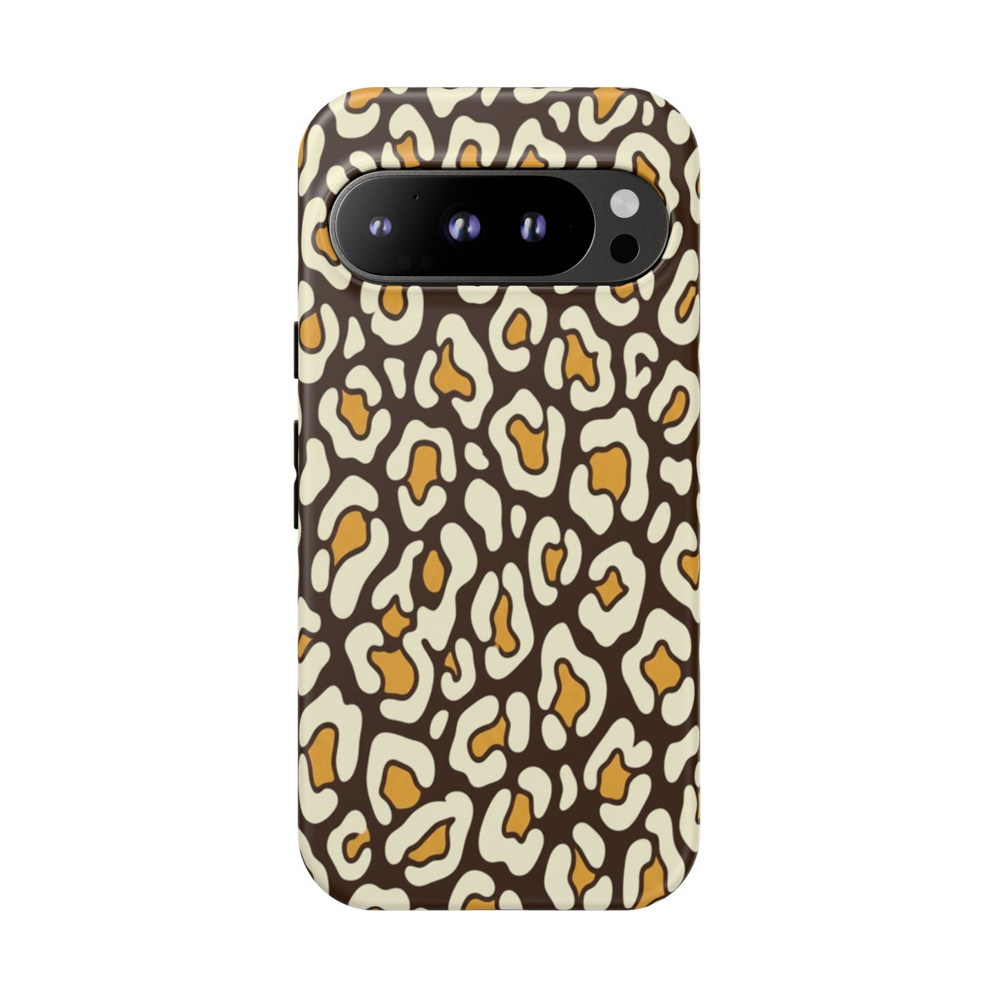 Leopard Print Tough Phone Case — Durable Protective iPhone Cover