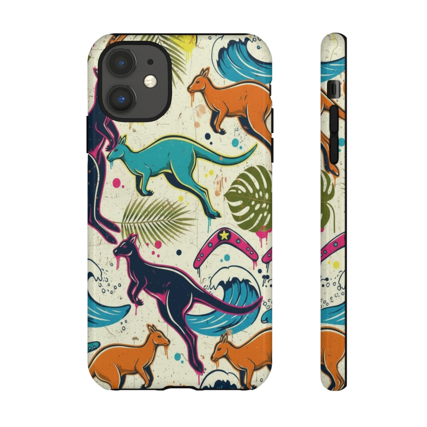 Tough Cases — Colorful Surfing Kangaroo Phone Case