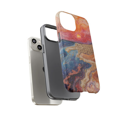 Sunset Coast Phone Case — Colorful Abstract Beach Art Tough Case
