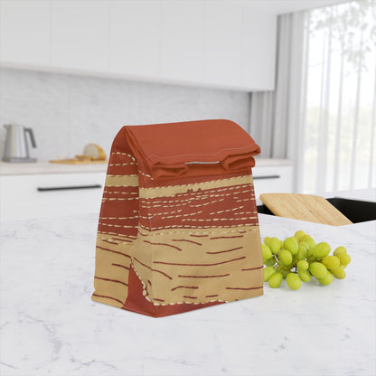 Sunset Ocean Polyester Lunch Bag, Eco-Friendly, Beach Day Essentials, Picnic, Back to School, Vibrant Summer Vibe