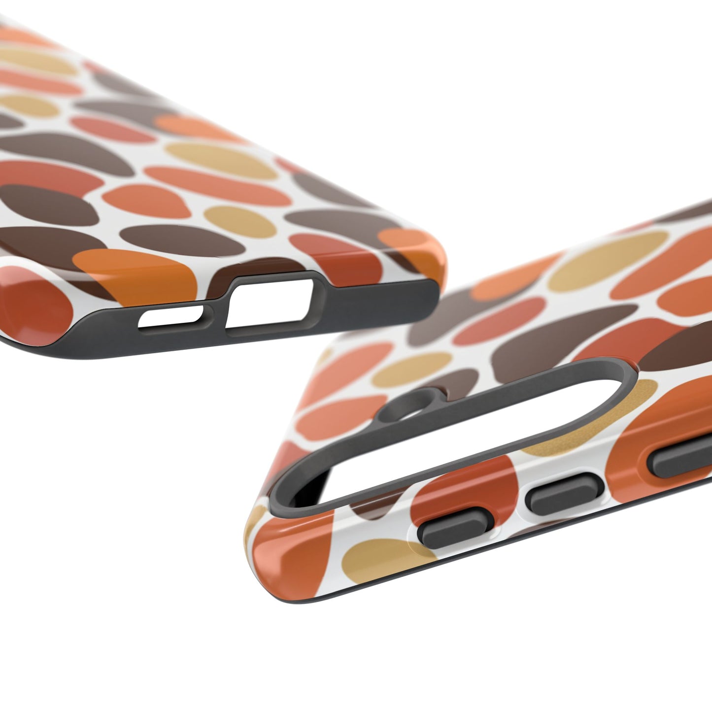 Phone Case — Retro Pebble Pattern in Warm Autumn Colors