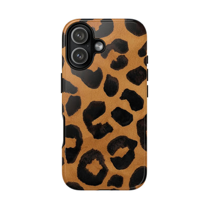 Leopard Print Tough Phone Case — Protective Animal Print iPhone Case