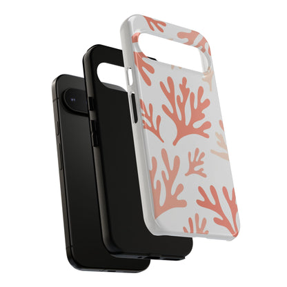 Coral Reef Pattern Tough Phone Case — Pink Beachy Protective Cover