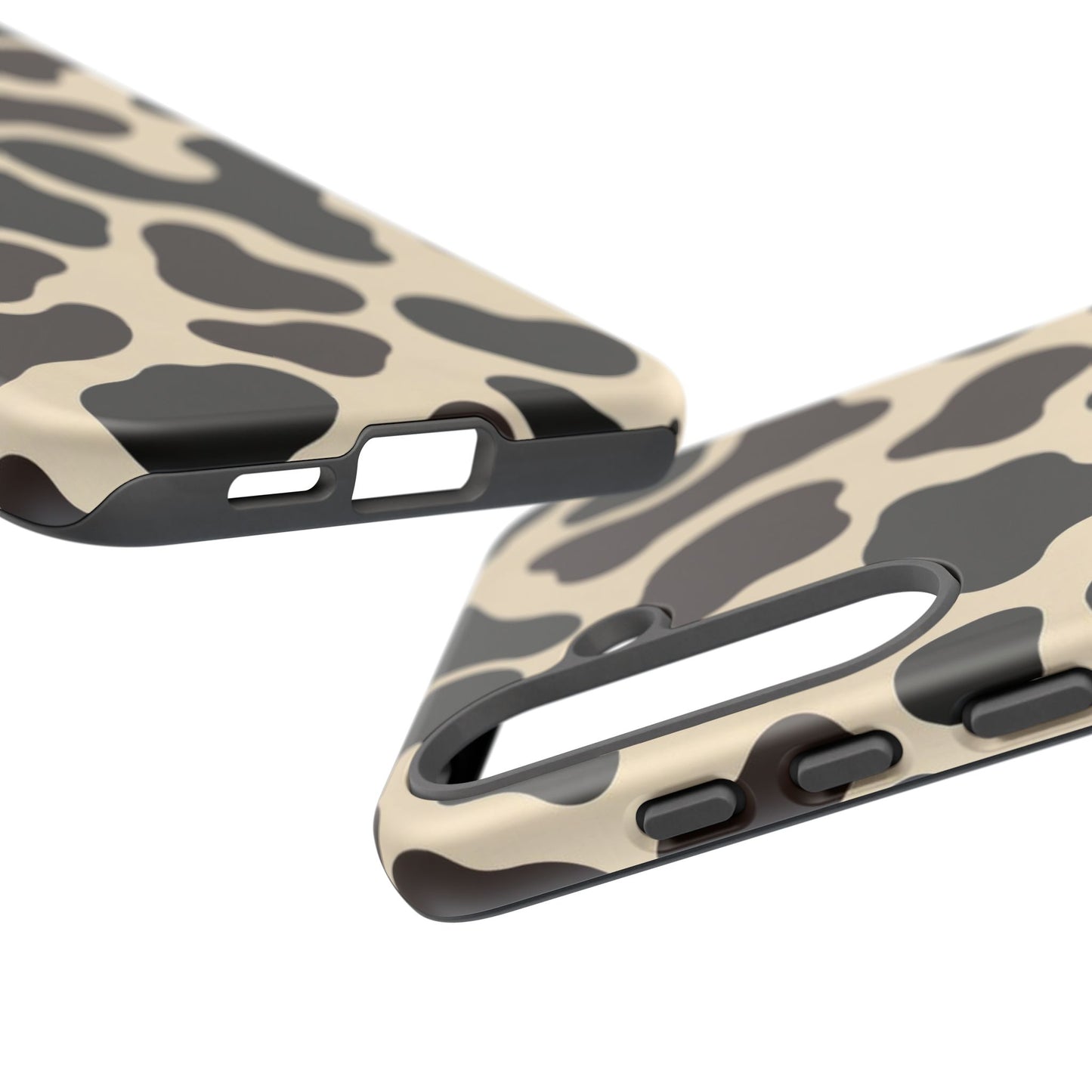 Cow Print Phone Case — Black & Cream Protective  Case