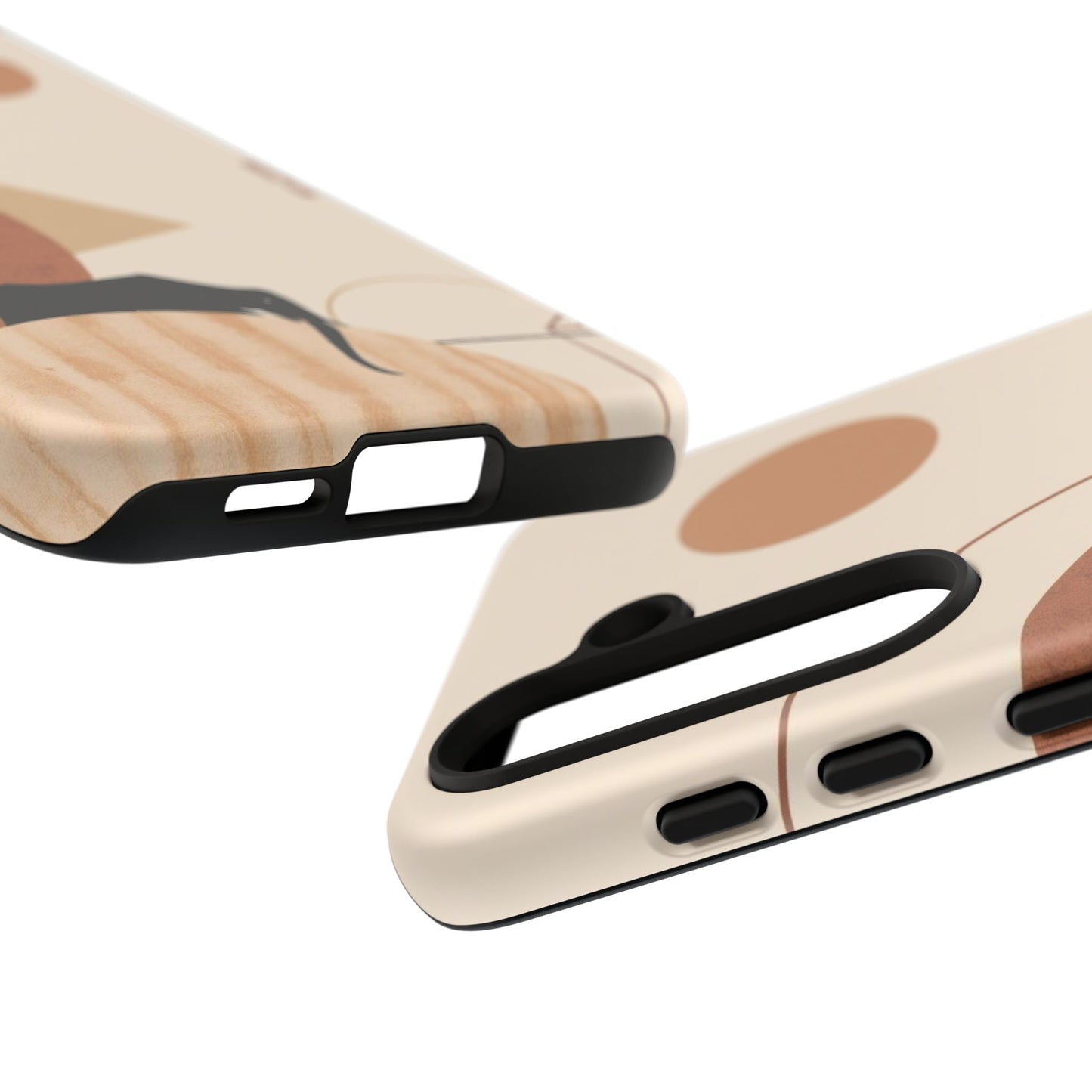 Abstract Earth Tones Phone Case — Minimal Geometric Design