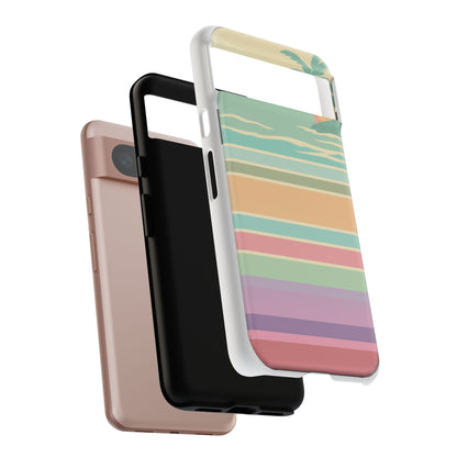 Tough Case — Retro Pastel Sunset Palm Tree Phone Case