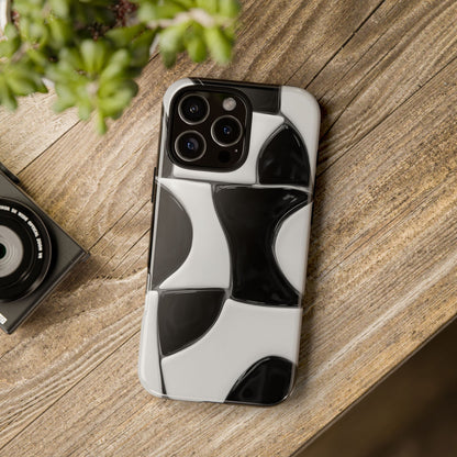 Black & White Abstract Pattern Tough Phone Case