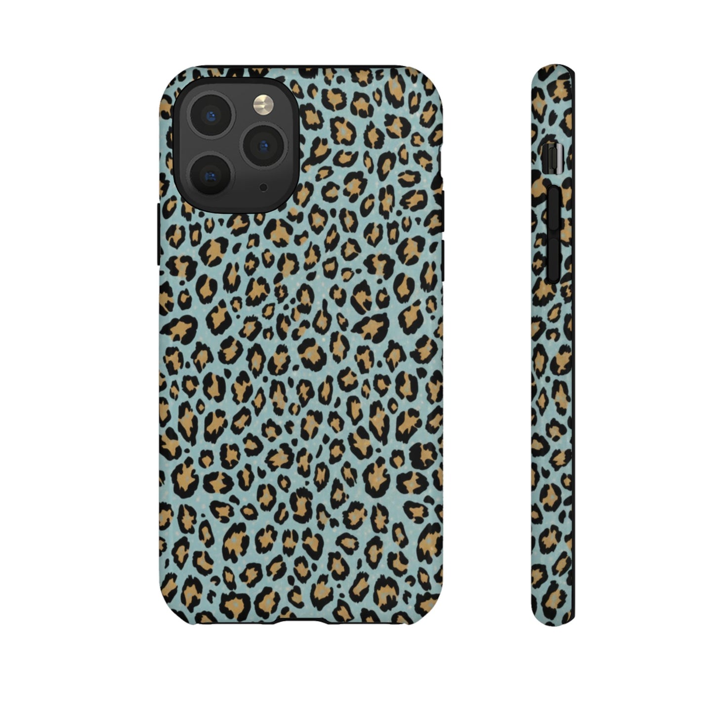 Leopard Print Tough Phone Case - Blue Cheetah Protective Cover