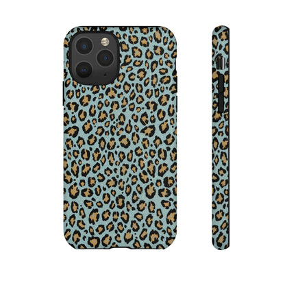 Leopard Print Tough Phone Case - Blue Cheetah Protective Cover