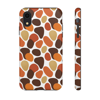 Phone Case — Retro Pebble Pattern in Warm Autumn Colors