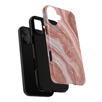 Rose Gold Marble Tough Phone Case