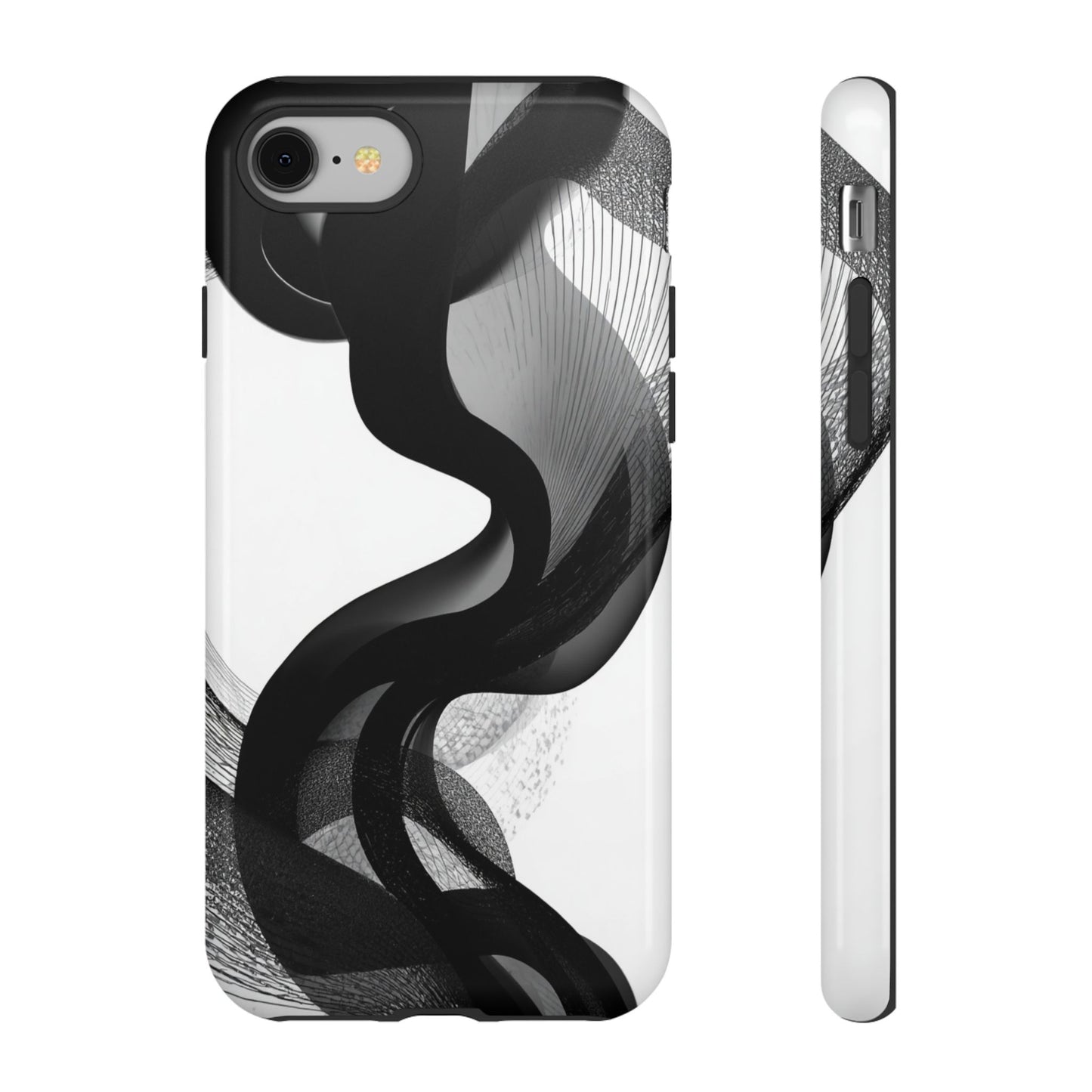Phone Case — Monochrome Abstract Protective Cover