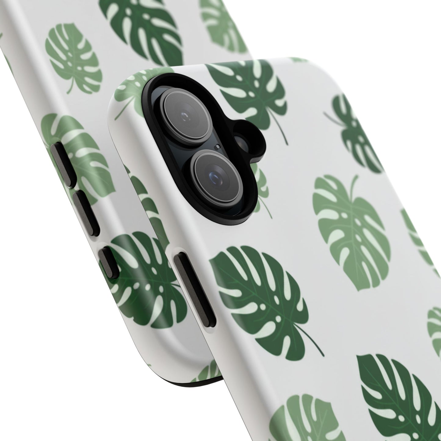 Monstera Leaf Phone Case — Tropical Green Pattern Tough Case
