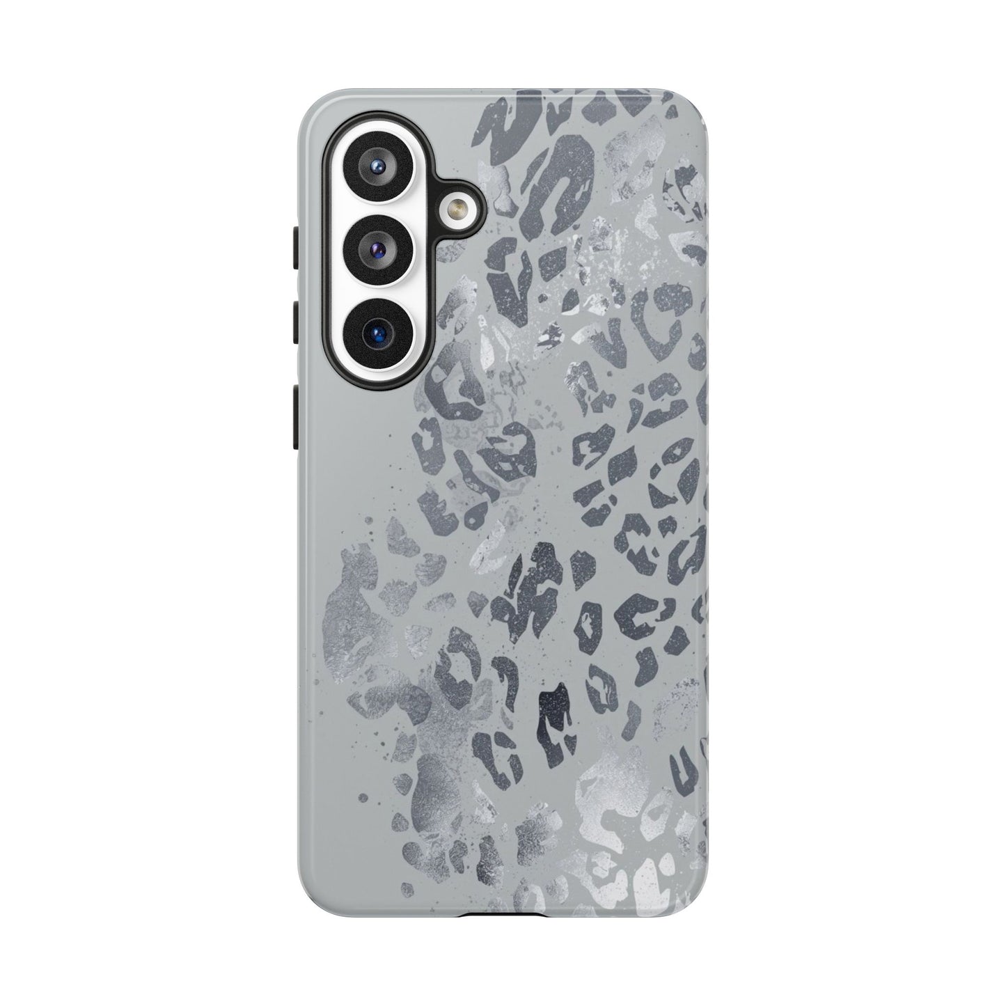 Gray Leopard Print Tough Phone Case