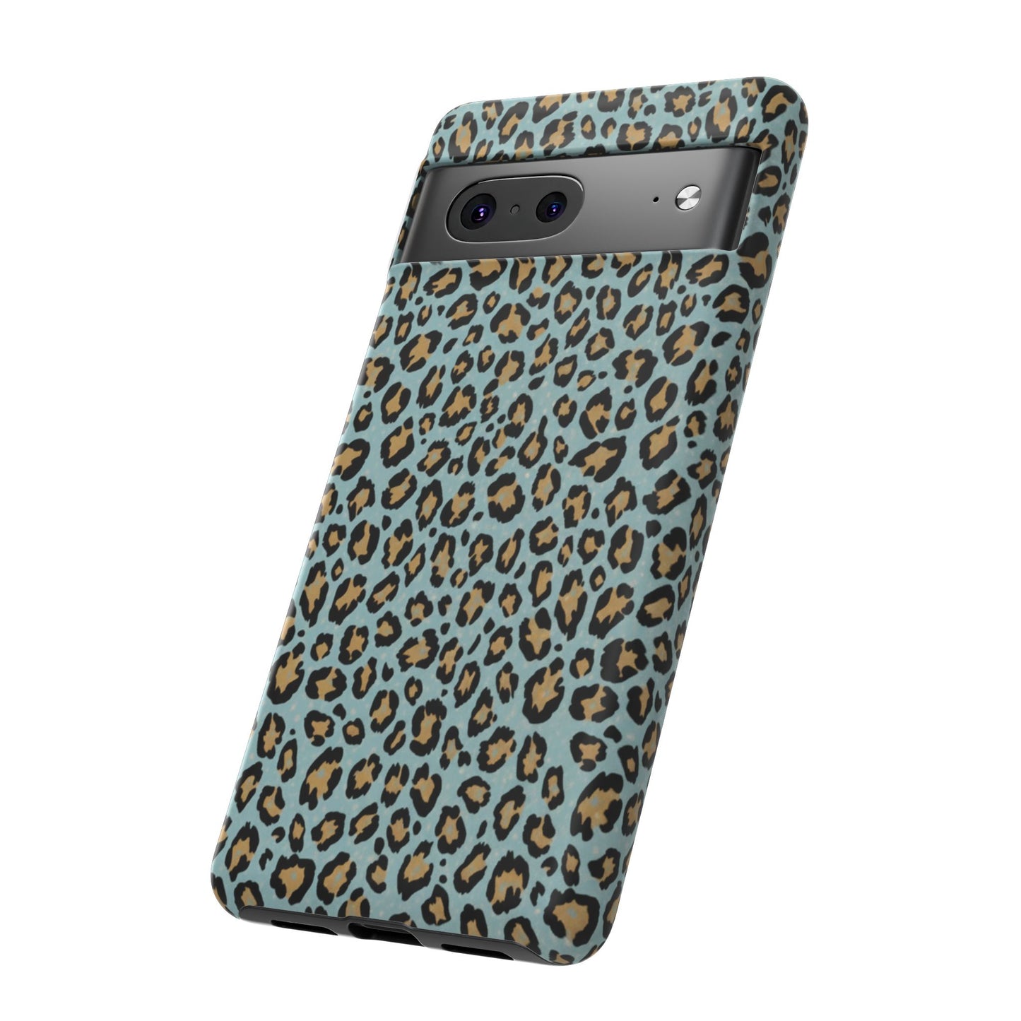 Leopard Print Tough Phone Case - Blue Cheetah Protective Cover