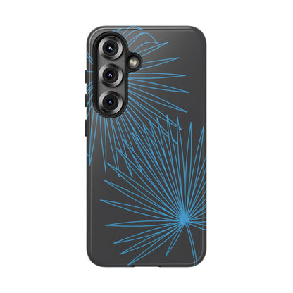 Blue Dandelion Burst Tough Phone Case — Protective Floral iPhone Cover