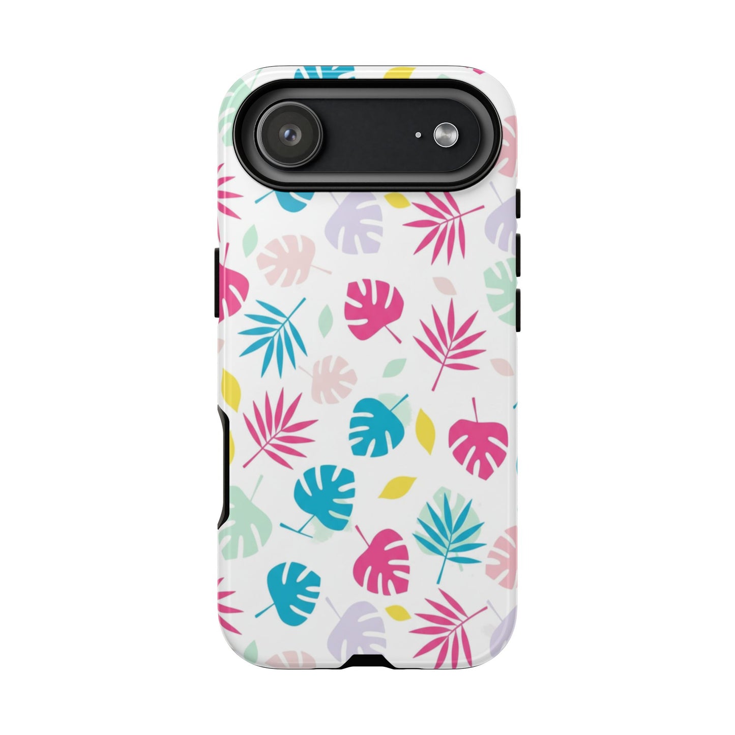 Tropical Leaf Phone Case — Colorful Pastel Monstera & Palm iPhone Case