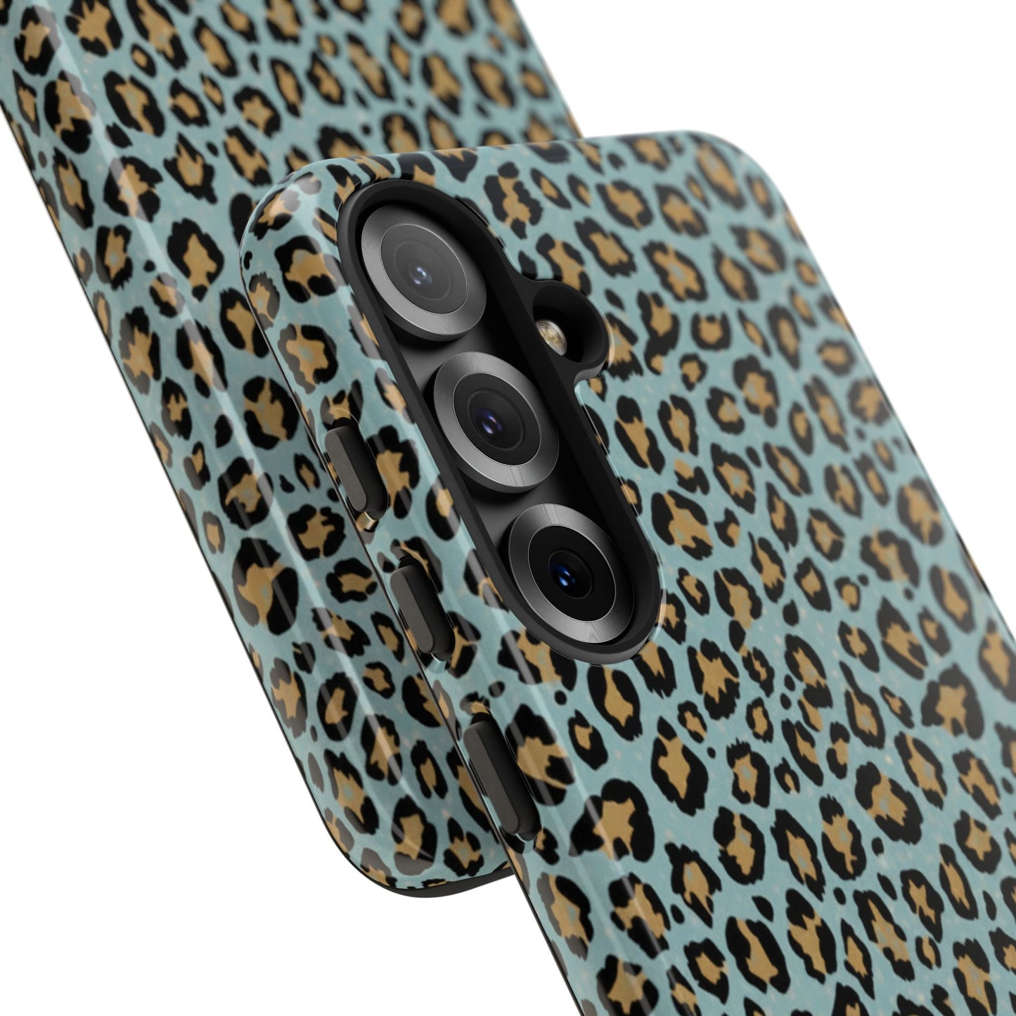 Leopard Print Tough Phone Case - Blue Cheetah Protective Cover