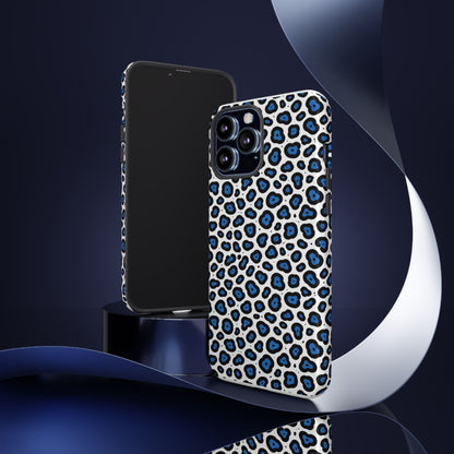 Blue Leopard Print Phone Case – Tough Protective Cover