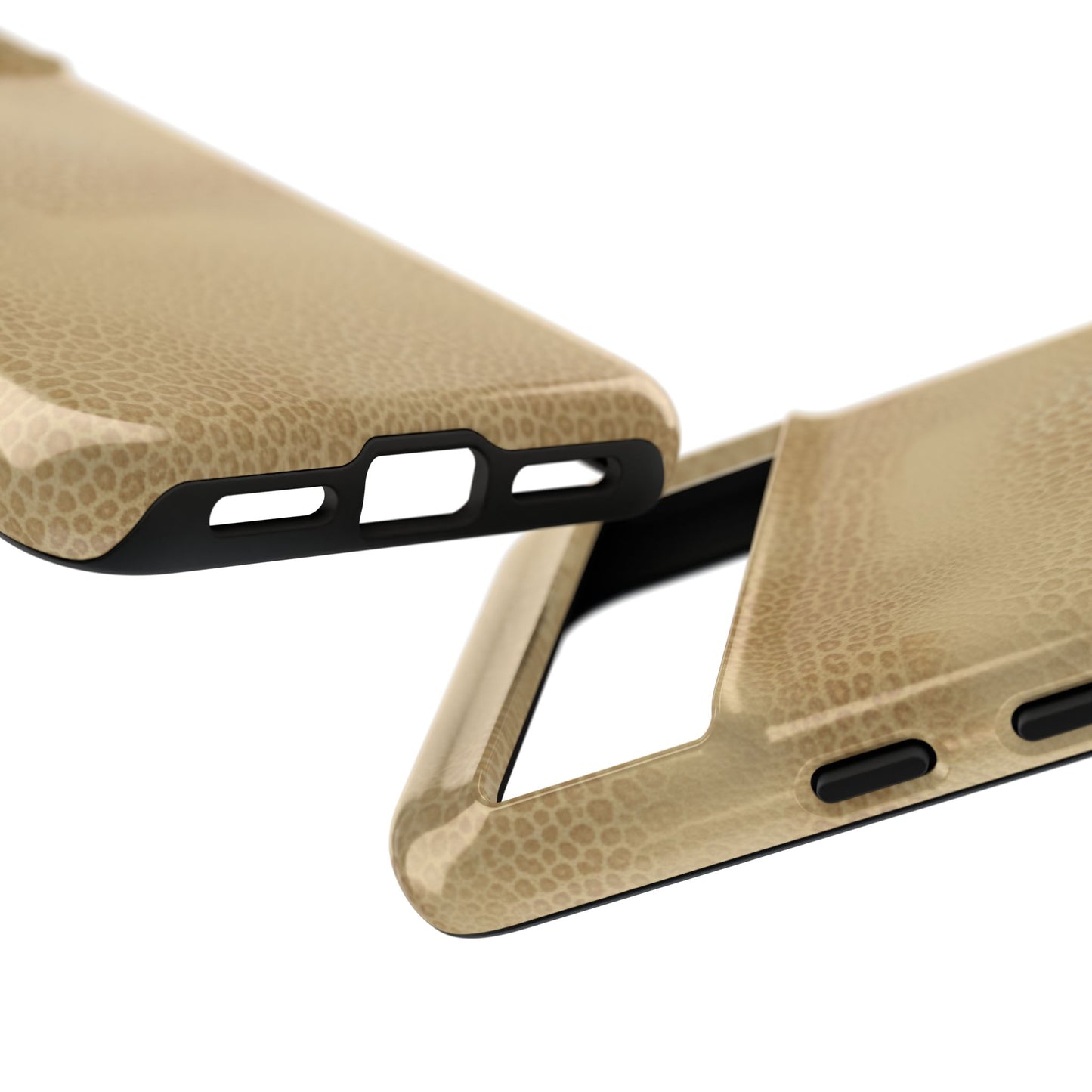 Tan Distressed Leather Texture Phone Case — Rugged Protective iPhone Cover