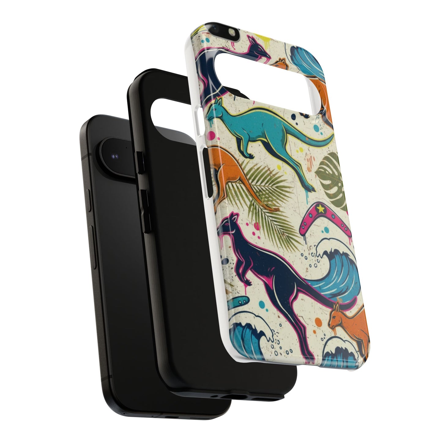 Tough Cases — Colorful Surfing Kangaroo Phone Case