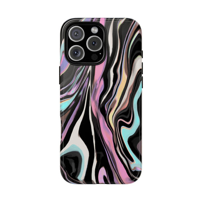 Abstract Marble Tough Phone Case — Pastel Swirl Protective Cover