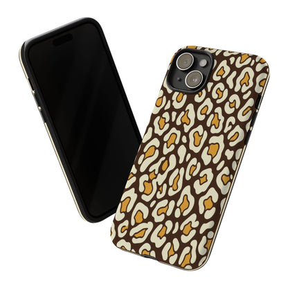 Leopard Print Tough Phone Case — Durable Protective iPhone Cover