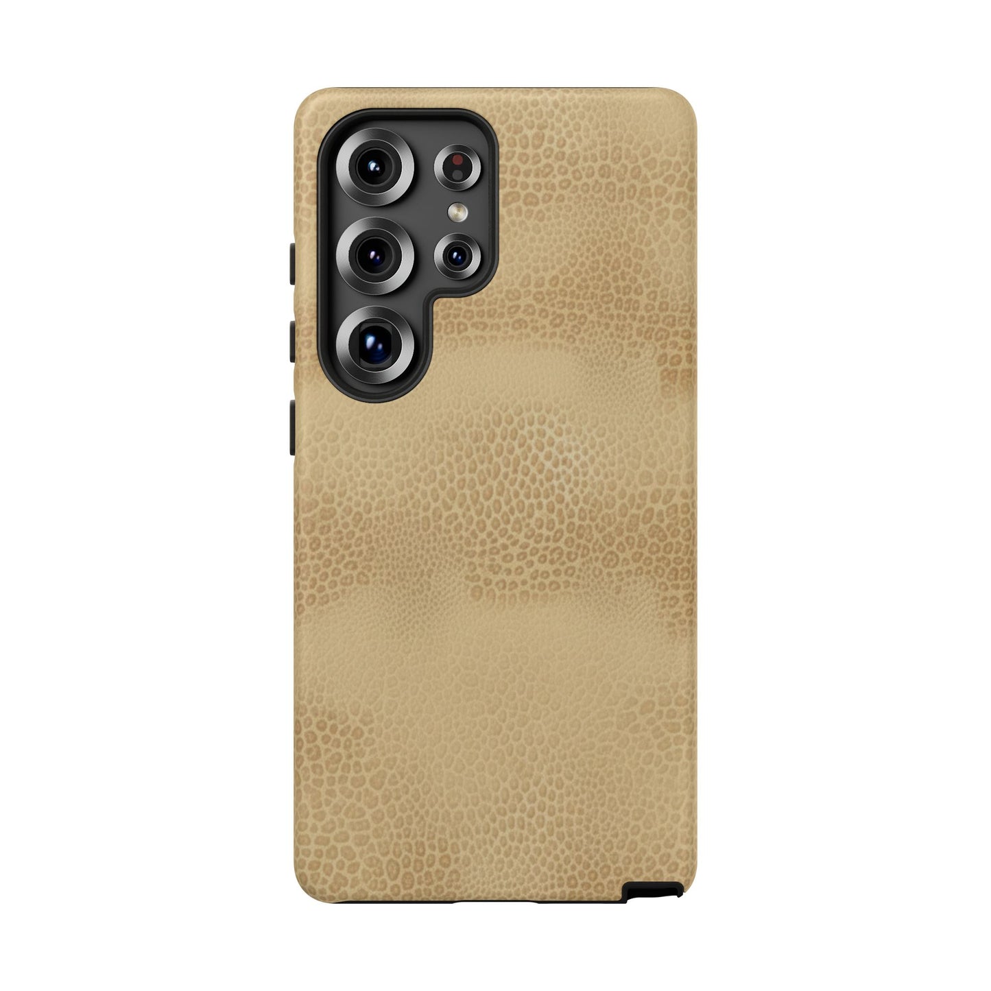 Tan Distressed Leather Texture Phone Case — Rugged Protective iPhone Cover