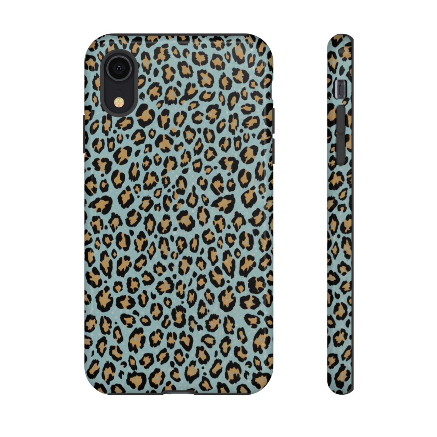 Leopard Print Tough Phone Case - Blue Cheetah Protective Cover