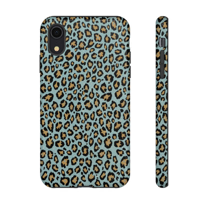 Leopard Print Tough Phone Case - Blue Cheetah Protective Cover