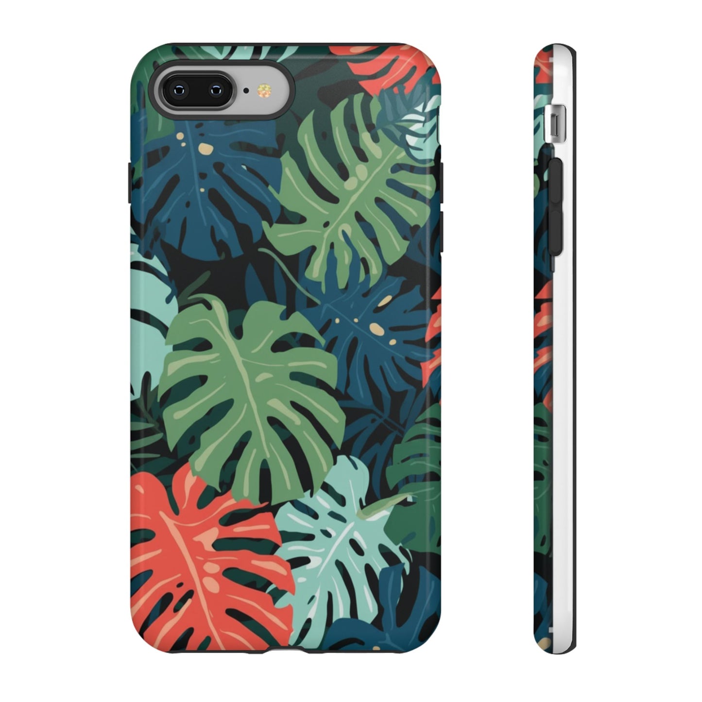 Tropical Monstera Phone Case — Colorful Leaf Protective Tough Case