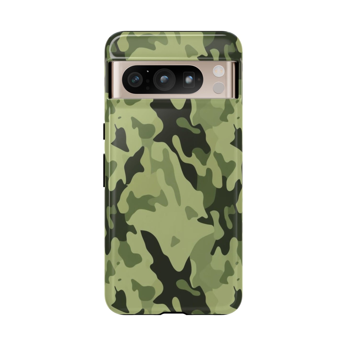 Camo Tough Phone Case — Military Green Protective iPhone Cover