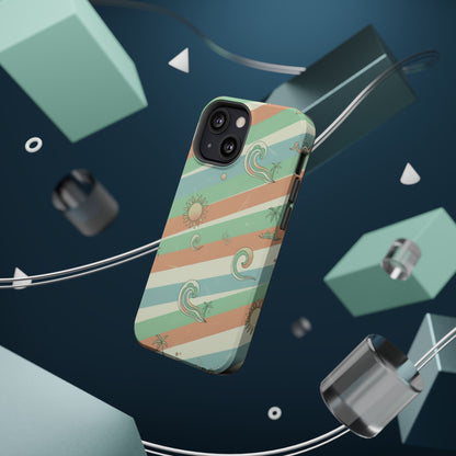 Magnetic Impact-Resistant Phone Case — Retro Surf Stripes